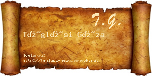 Téglási Géza névjegykártya